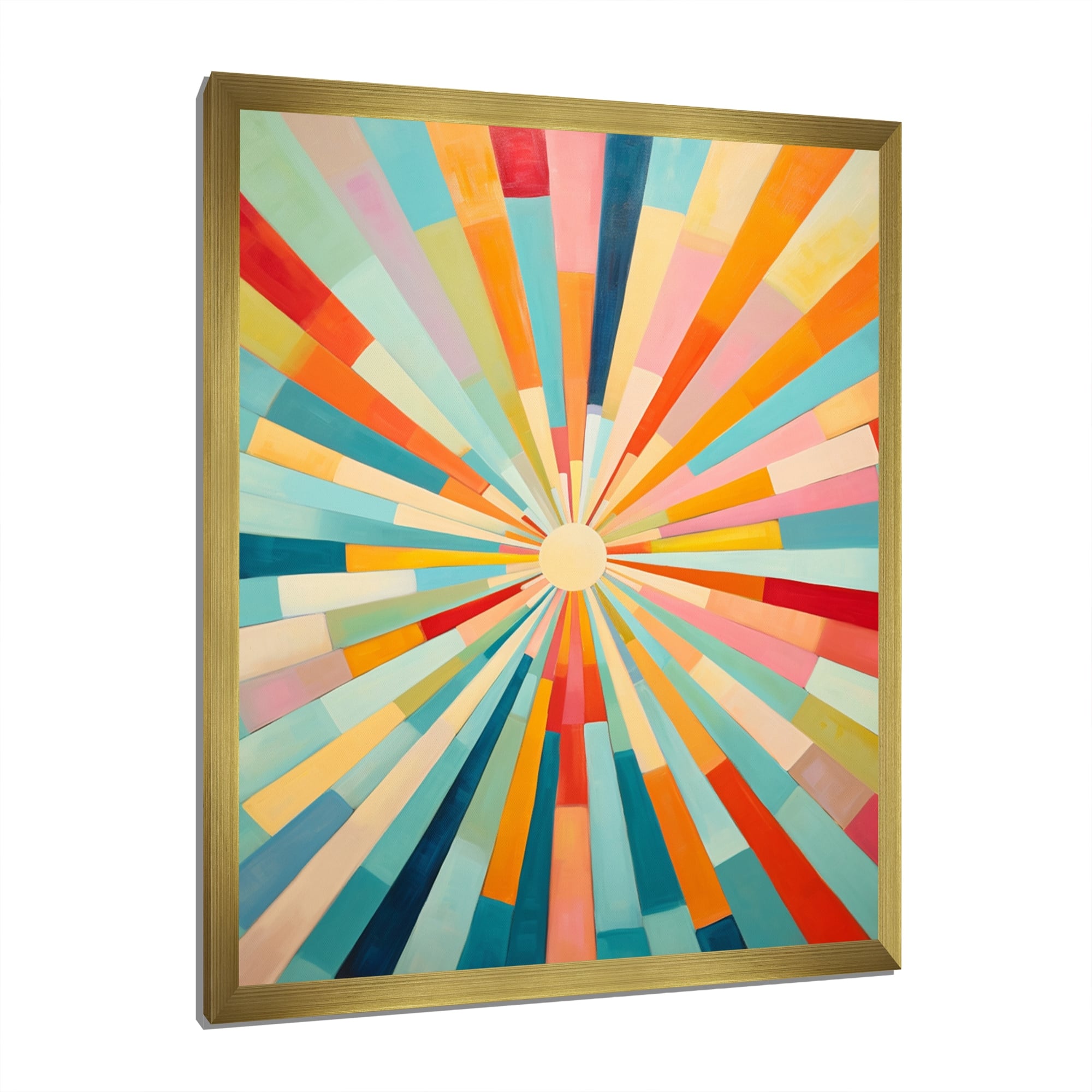 Designart "Colorful Mid Century Optical Serenade III" Midcentury